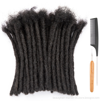 Wholesale Human Dreadlock Extensions Vendors, 0.8 cm Dread locks Hair, Free Sample 100% Handmade Human Hair Dreadlock Extension